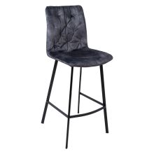Bar chair AFTON dark grey velvet