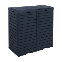 Trash bin GALA 78x41xH86cm/230L, black plastic