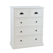 Cabinet MELDON 80x35xH103cm, white