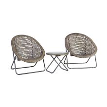 Garden furniture set TURKU 2 chairs and side table