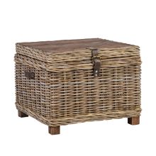 Trunk-side table EGROS 60x60xH45cm, natural rattan