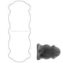 Ковёр из шкуры овцы MERINO M 2x, 50x180см, серый