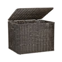 Basket BASILE 42,5x34xH31cm, dark