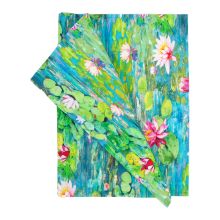 Table mat HOLLY 43x116cm, pink water lilies