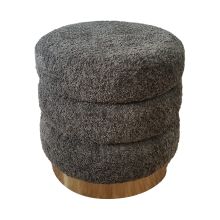 Пуфик LAUREN D35xH38см, темно-серый