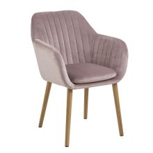 Chair EMILIA dusty rose/oak