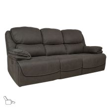 Recliner sofa GORDY 3-seater with manual mechanism, grey