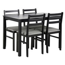 Dining table set ALICANTE 110x70xH74,5cm, black