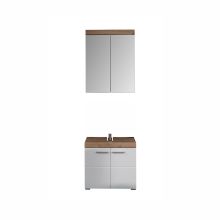 Bathroom set AMANDA white gloss/oak