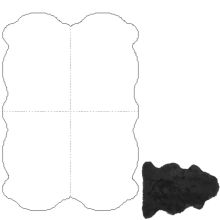 Ковёр из шкуры овцы MERINO M 4x, 90x180см, чёрный