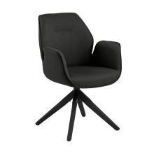 Chair AURA with armrests, dark grey/black