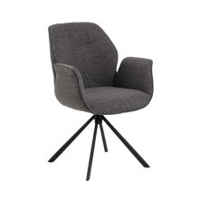 Dining chair AURA with armrest, anthracite