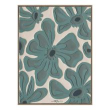 Painting with frame 60x80cm, 
green flowers