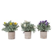 Artificial plant GREENLAND in a pot, mix