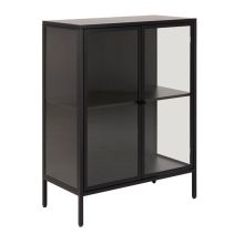 Display cabinet NEWCASTLE 80x40xH98,7cm, black