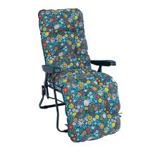 Deck chair BADEN-BADEN blooming floral pad
