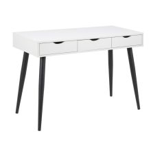 Desk NEPTUN 110x50xH77cm, white/black