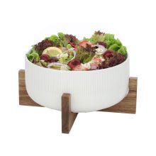 Миска POLO D22,5xH10см 2.7л белая, с подставкой