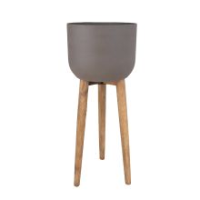 Plant holder SANDSTONE D36,5xH86cm, brown