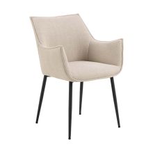 Dining chair BONITA with armrest, beige