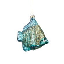 Jõuluehe SHINE FISH 12cm klaas, sinine