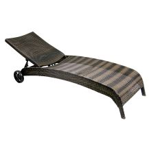 Deck chair WICKER dark brown