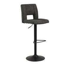 Bar stool SYLVIA anthracite/black