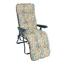 Deck chair BADEN-BADEN beige pad
