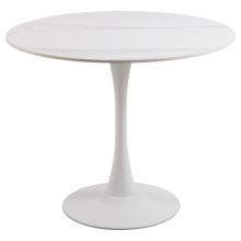 Dining table MALTA D90xH75cm, white/white