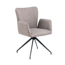 Dining chair LAURA with armrest, brown