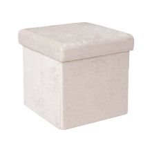 Ottoman JESSE with storage 30x30xH30cm, white