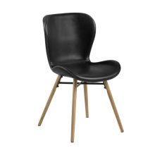 Chair BATILDA black PU/oak