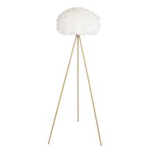 Floor lamp FEATHER, white and golden