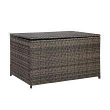 Cushion box WICKER 122x52xH62cm, dark brown