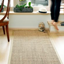 Carpet LIVOS D160cm, beige, sisal rug