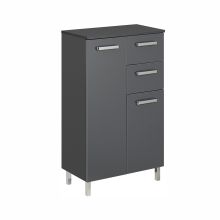Шкаф в ванную 311, 60x33xH100,5см, антрацит с глянцем